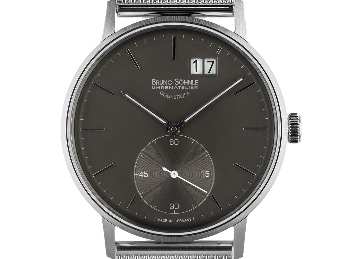 Bruno Söhnle Glashütte Stuttgart II Stahl Quarz Armband Stahl 42mm Box&Pap. Full Set Neu mit Zertifikat über 695,-€