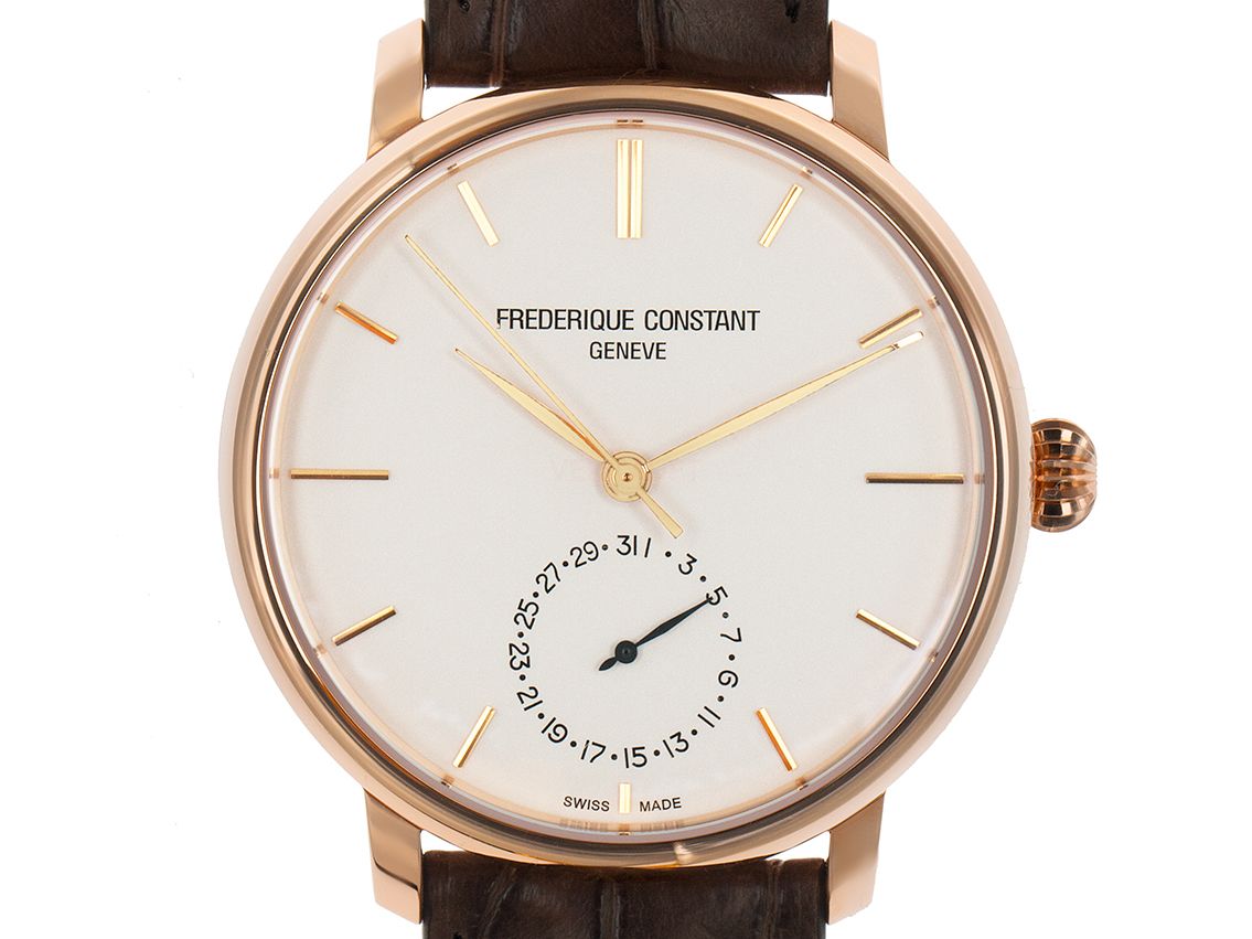 Frederique Constant Slim Line Roségold Automatik Armband Leder 42mm Ref.FC-710V4S4 Box&Pap. Full Set Neu mit Zertifikat über 2.795,-€