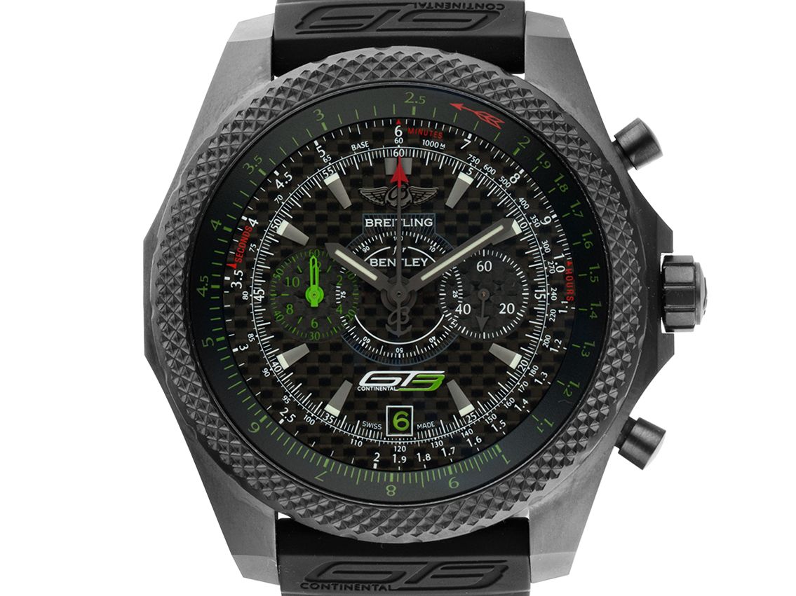 Breitling for Bentley GT3 Chronograph Titan Black Automatik Armband Kautschuk Limitiert 49mm Box&Pap. Full Set wie Neu mit Zertifikat über 10.840,-€