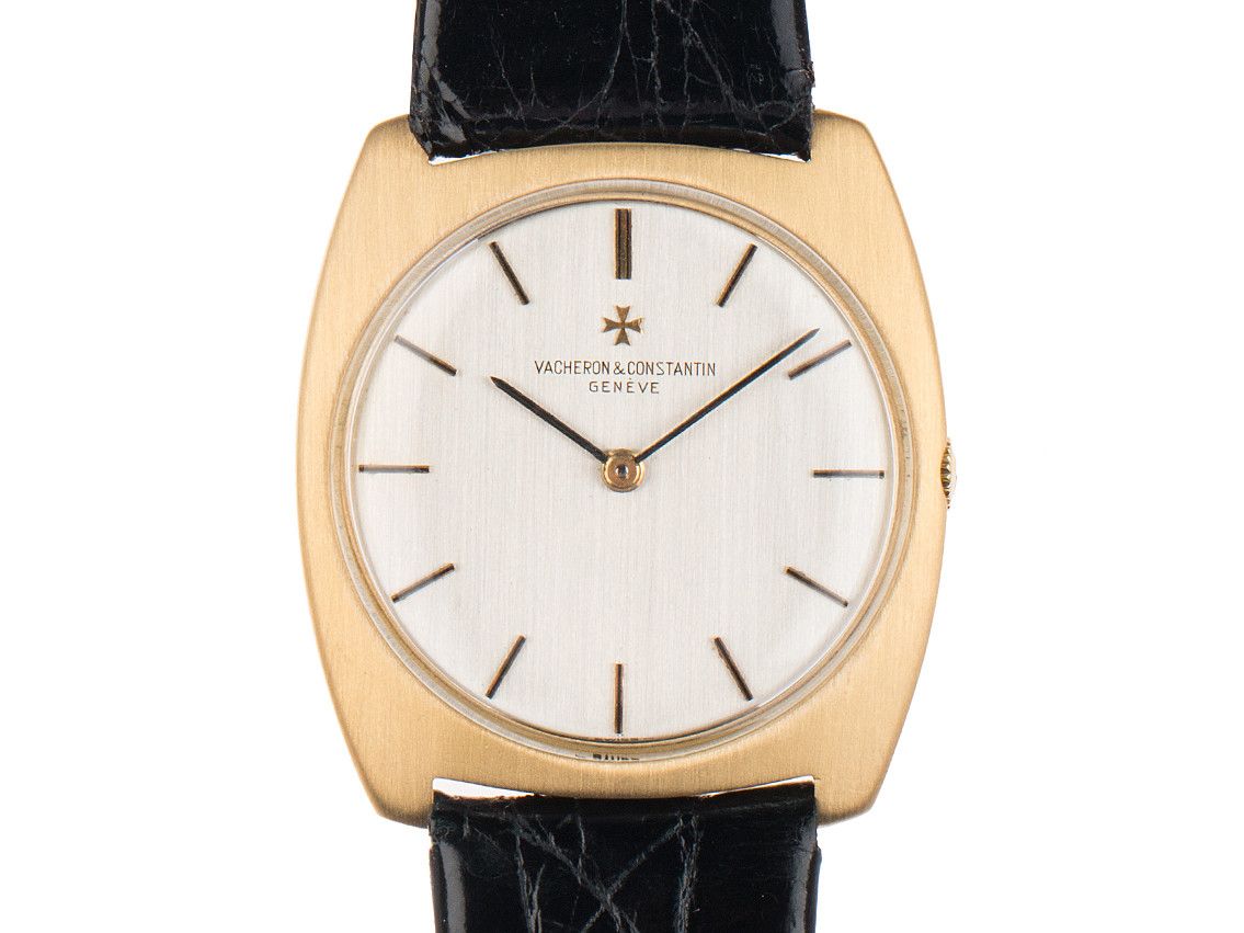 Vacheron Constantin Classic 18kt Gelbgold Handaufzug Armband Leder 32x32mm Ref.2014 Vintage Bj.1975 wie Neu mit Zertifikat über 19.500,-€