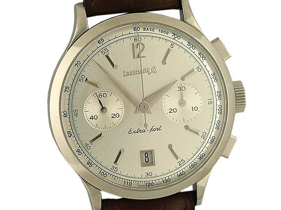 Eberhard & Co Extra Fort Chrono Armband Leder 39mm Neu