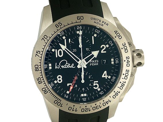 Hacher Edition Walter Röhrl Chronograph Stahl Automatik Armband Kautschuk 45mm Neu