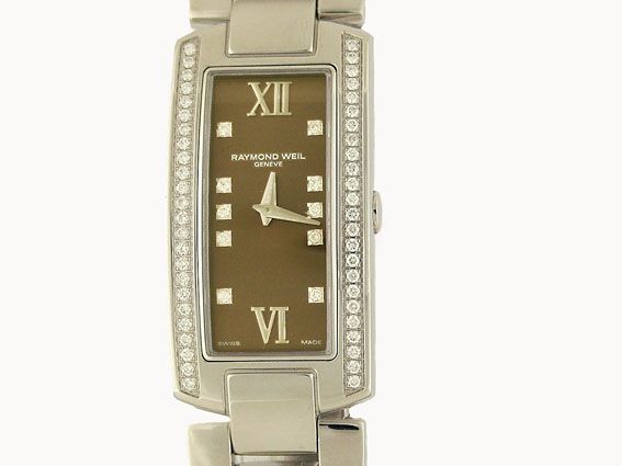 Raymond Weil Edelstahl Diamond 37x19mm Neu