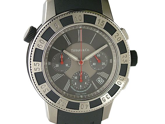 Tiffany & Co Chronograph Chronometer T-57 Kautschuk 42mm UVP 3.890,- Ungetragen