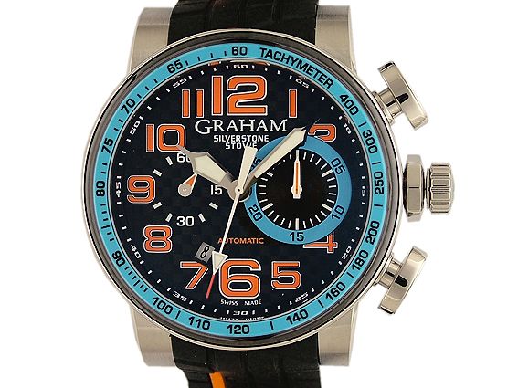 Graham Silverstone Stowe Racing Blue 48mm UVP 5400.- UNGETRAGEN