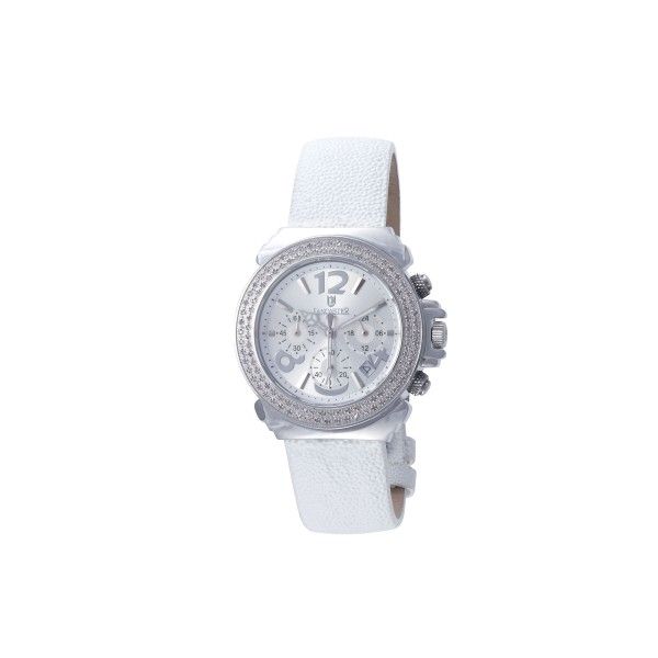 Lancaster Pillo Chrono Galuchat Stahl Diamond 0,86ct Quarz 38mm UVP 1.190,- Neu