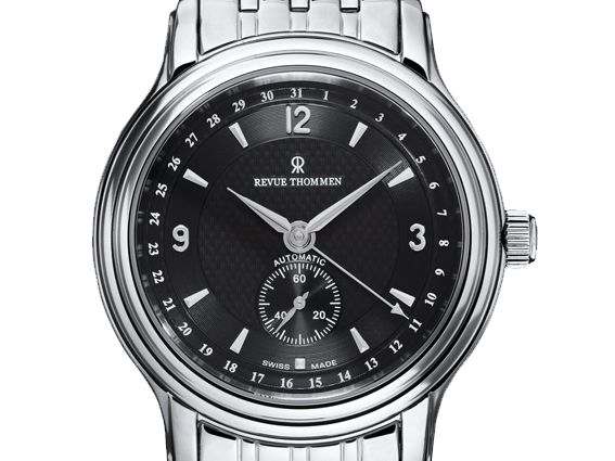 Revue Thommen Classic Date Pointer Stahl Automatik Manufakturwerk GT56 41mm UVP 3.450,- Neu