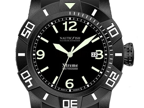 Nauticfish Xtreme 2000M Stahl PVD Automatik Superluminova Kautschuk Kal.SW20A 45mm Neu