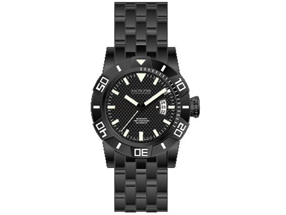 Nauticfish MSC A-Grade Carbon 2000M Stahl Black PVD Automatik Superluminova Kal.SW20A 45mm Neu