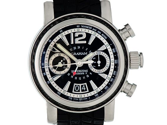 Graham Silverstone Woodcote II Stahl/Carbon Chronograph Limitiert 44mm Ungetragen