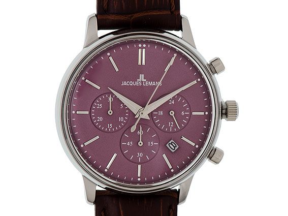 Jacques Lemans Nostalgie Chronograph Stahl Quarz 40mm UVP 199,- Neu
