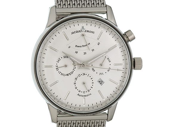 Jacques Lemans Nostalgie Power Reserve Stahl Automatik 44mm UVP 729,- Neu