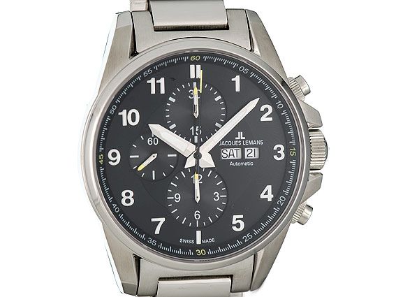 Jacques Lemans Chronograph Stahl Automatik 44mm UVP 1.299,- Neu