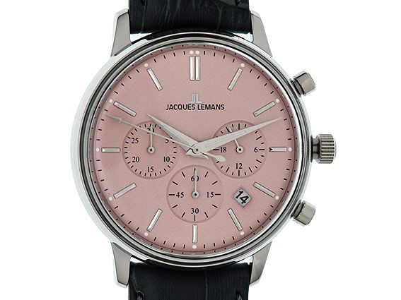 Jacques Lemans Nostalgie Chronograph Stahl Quarz 40mm UVP 199,- Neu