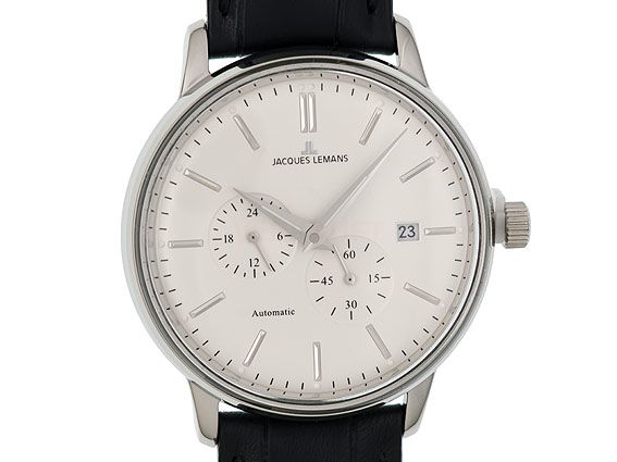 Jacques Lemans Nostalgie 24 Stunden Stahl Automatik 40mm UVP 299,- Neu