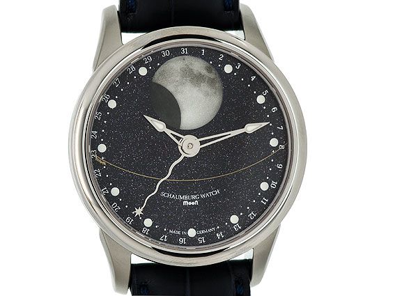 Schaumburg Watch Moon Galaxy Automatik Mondphase Gold Stone 43mm UVP 4.990,- wie Neu