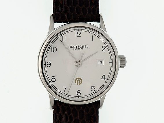 Hentschel Automatik Lady Date Bronze Platin-Optik 25 mm Box&Pap. wie Neu