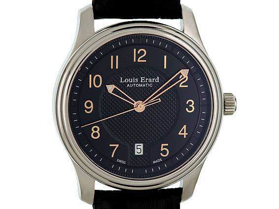 Louis Erard Heritage Stahl Date Automatik 40mm UVP 599,- Neu