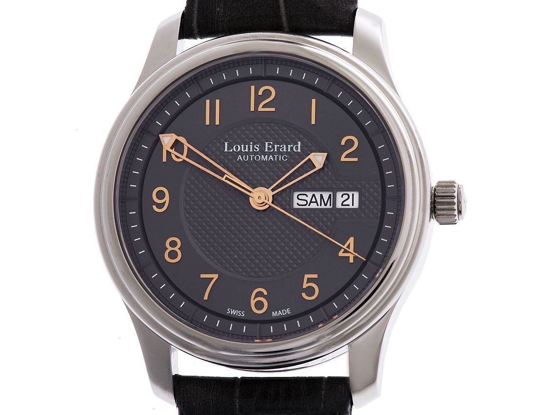 Louis Erard Heritage Day Date Stahl Automatik 40 mm UVP 699,- Neu