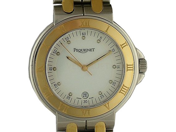 Pequignet Moorea Stahl/Gelbgold 38mm