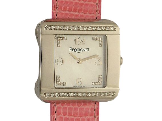 Pequignet Sorella Stahl Diamond Wechselband Perlmutt 32x31mm UVP 3.730,- Neu