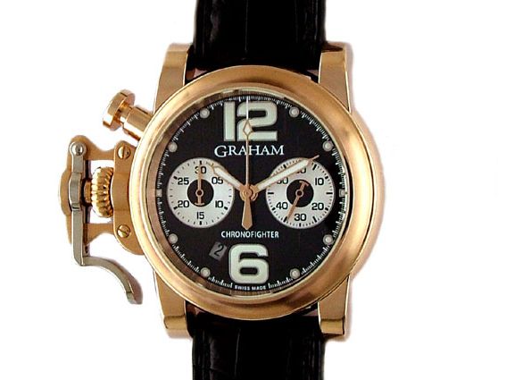 Graham Chronofighter RAC Serial Hours Black Roségold 43mm UVP 25900.- UNGETRAGEN