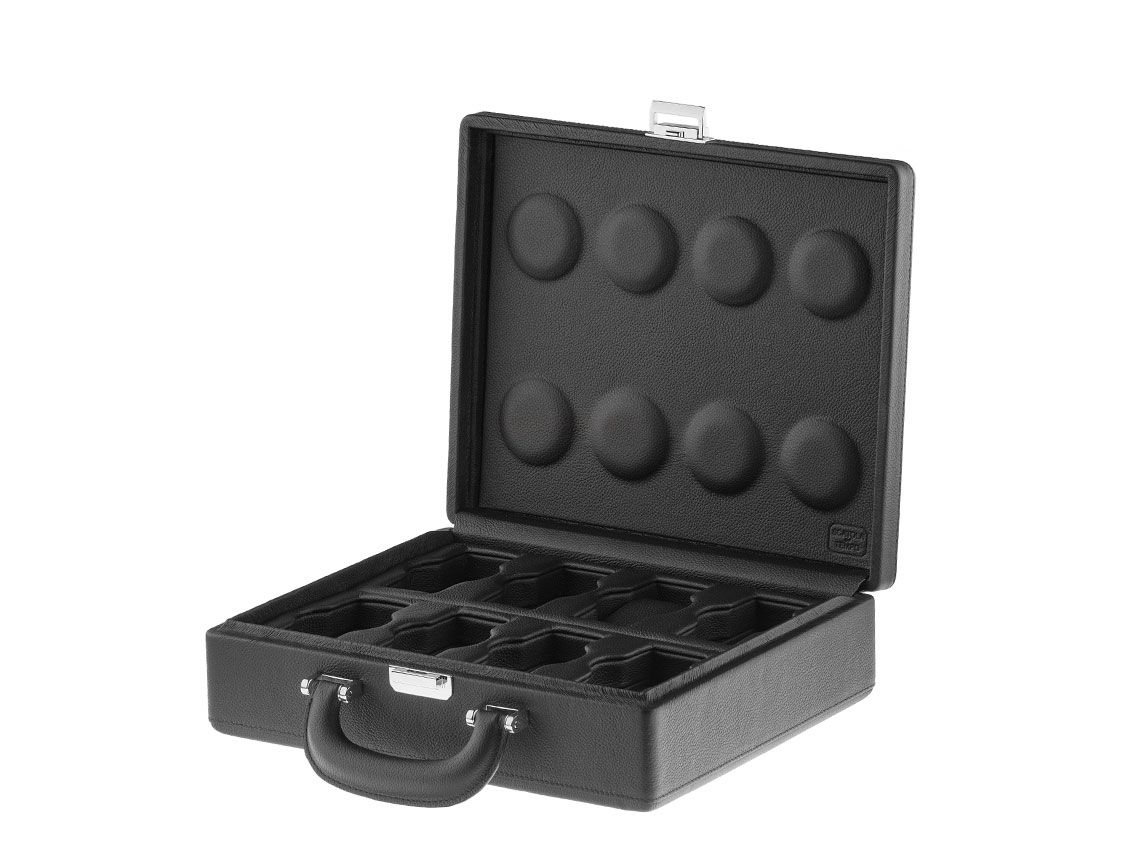 Scatola del Tempo Uhrenbox Valigetta 8 Stück Leder 305x255x90mm Neu