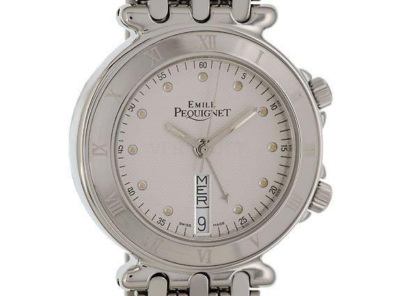 Pequignet Moorea Reveil Automatique Wecker Day Date 39mm UVP 5.480,-