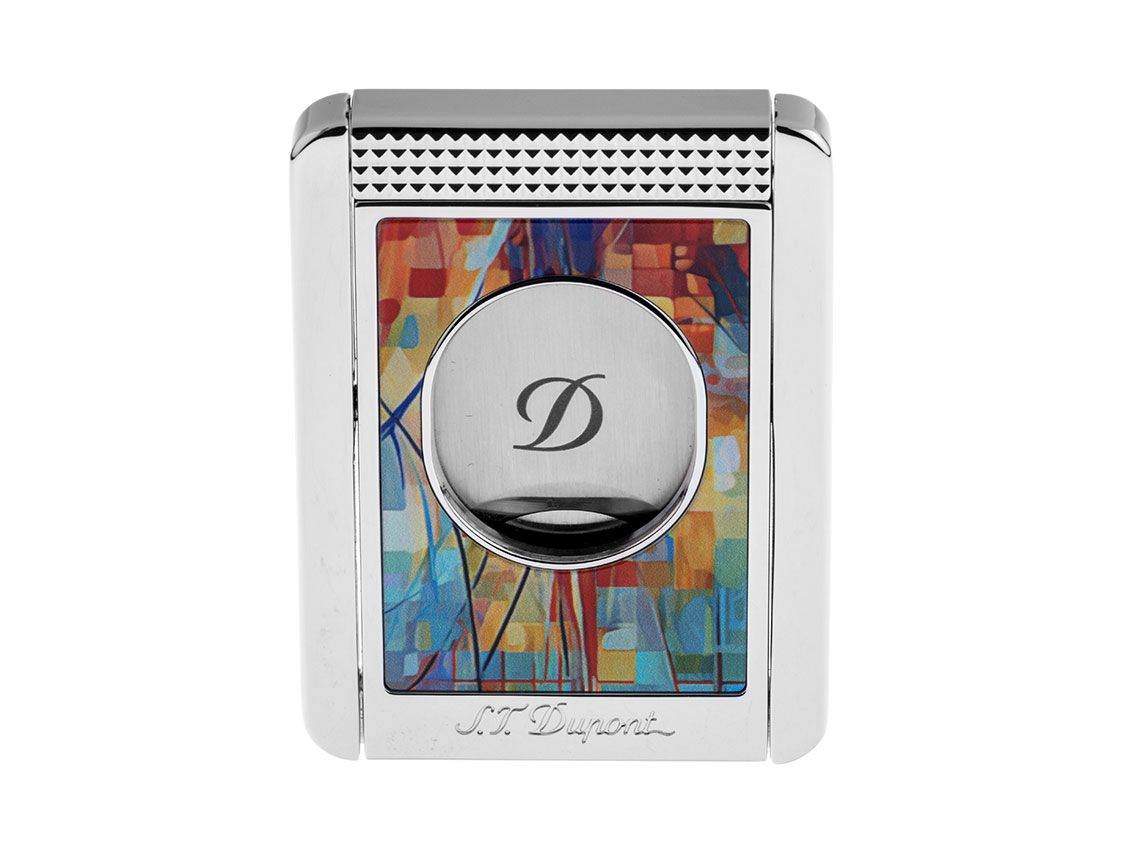 S.T. Dupont Zigarrencutter Chinalack Graffity Chrom Ref.003444 Box&Pap. Full Set Neu