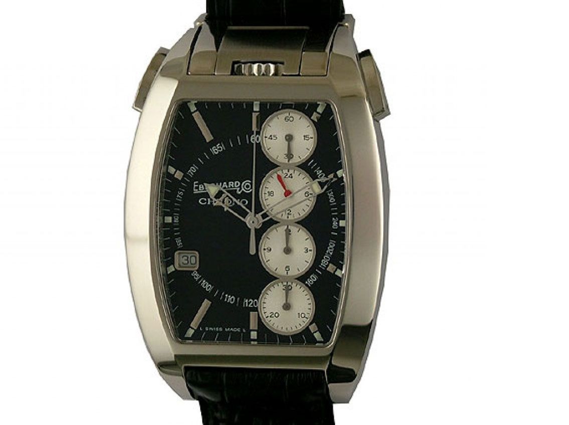 Eberhard & Co Chrono 4 Temerario Chronograph Armband Leder 41x37mm Neu
