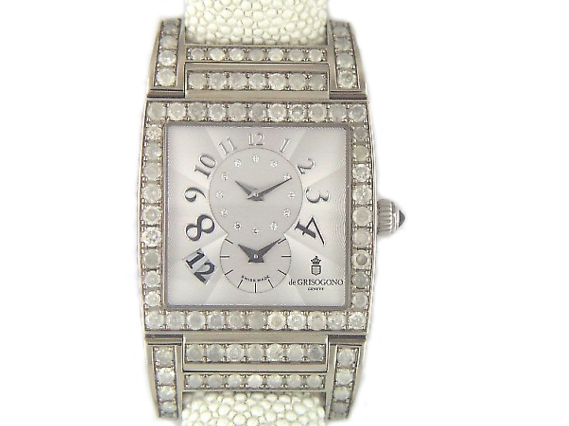 De Grisogono Instrumento No Uno Weißgold Diamond 10,66ct Armband Leder 53x33mm UVP 46.900.- ungetragen