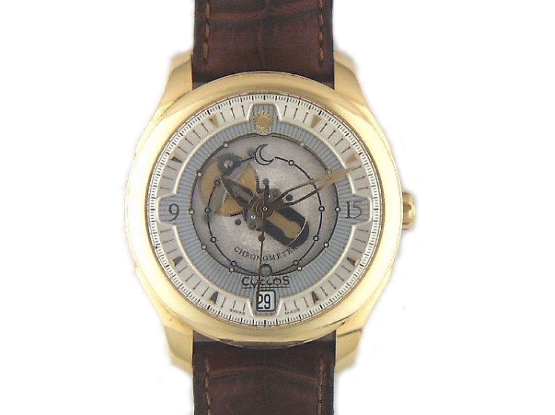 Cyclos Watch Day&Night Transparent Light Stahl Automatik Armband Leder 39mm UVP 26.900.- Neu