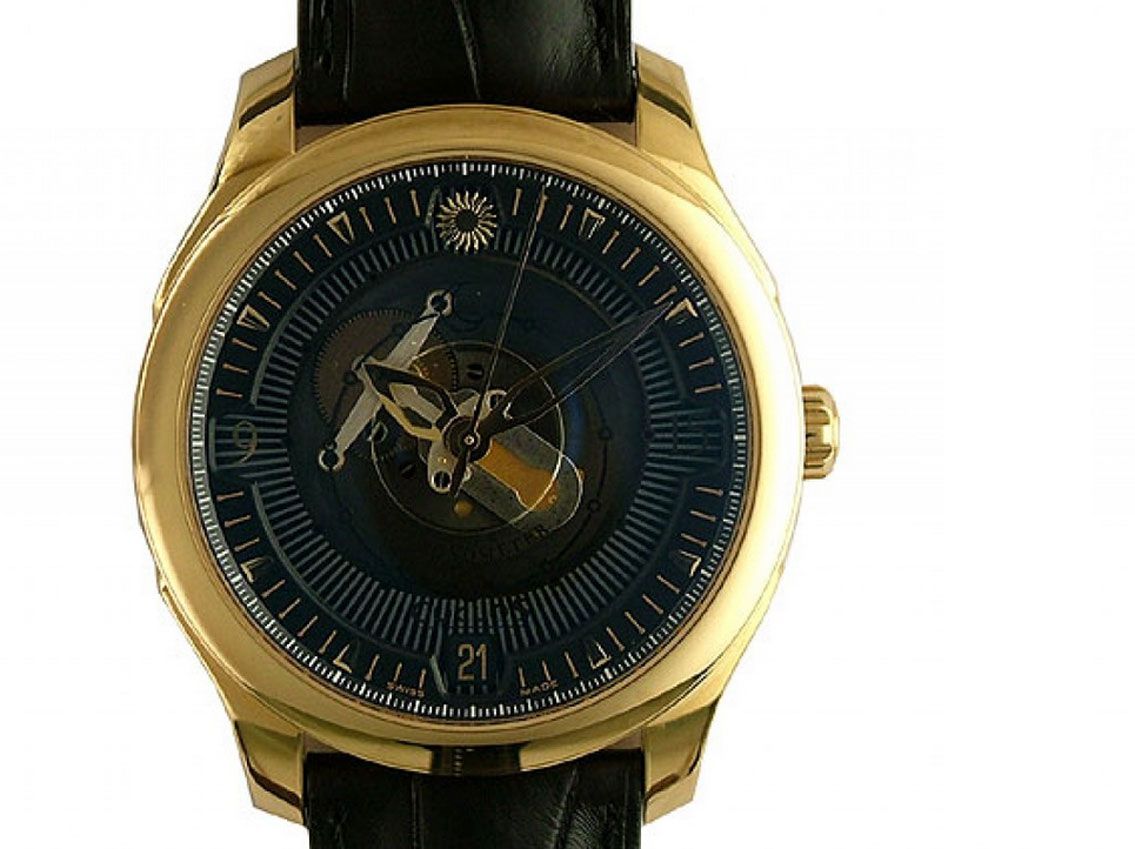 Cyclos Watch Day&Night Transparent Dark Stahl Automatik Armband Leder 39mm UVP 26.900.- Neu