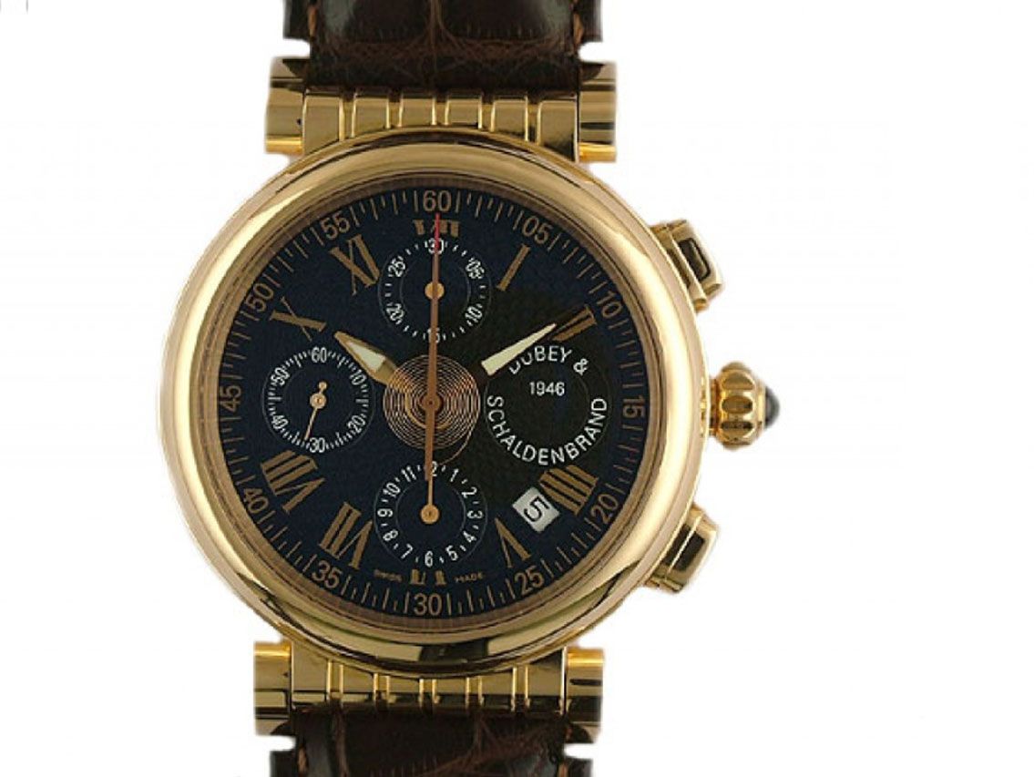 Dubey & Schaldenbrand Spiral One Chronograph Armband Leder 40mm N E U