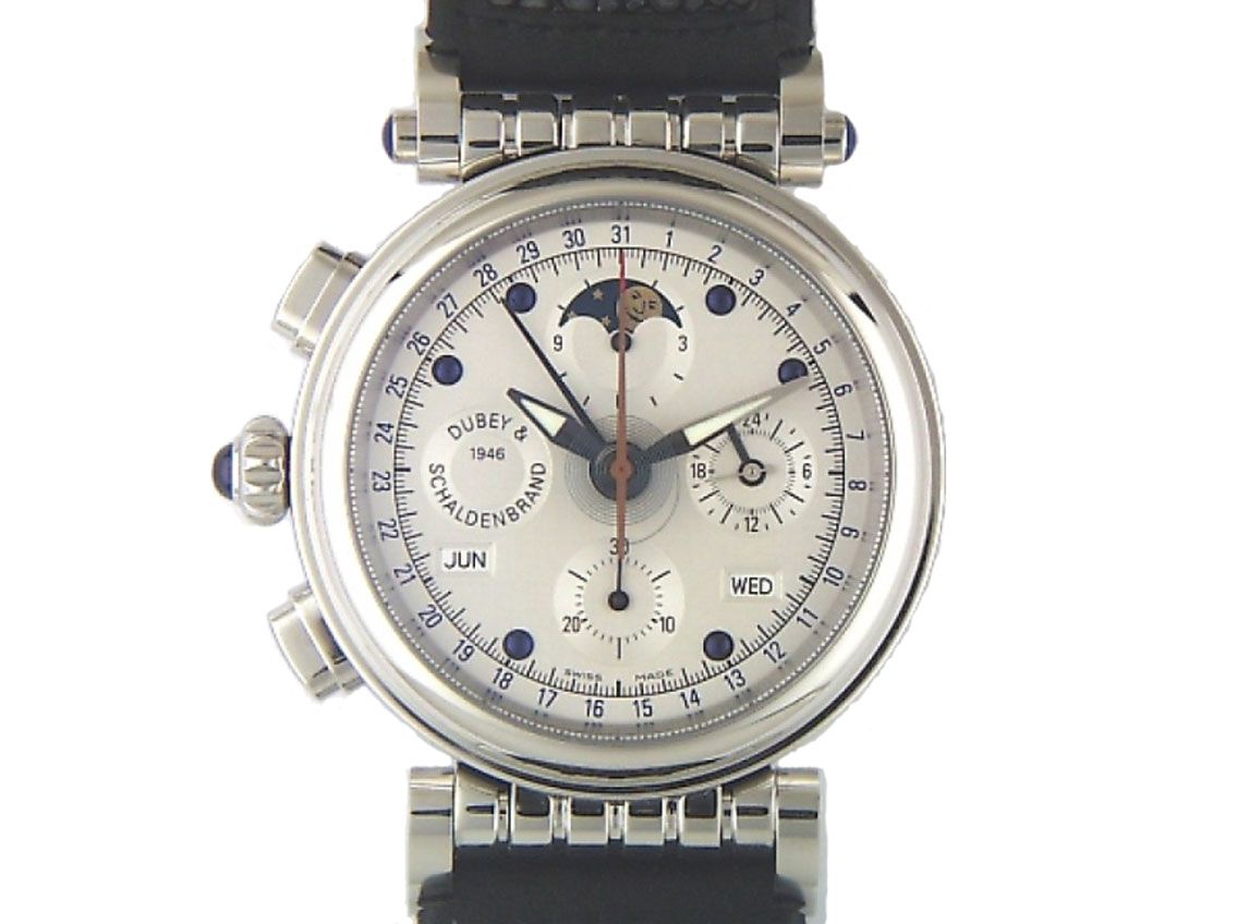 Dubey & Schaldenbrand Spiral Verso VIP Chronograph Armband Leder 40mm UVP 9700.- Neu