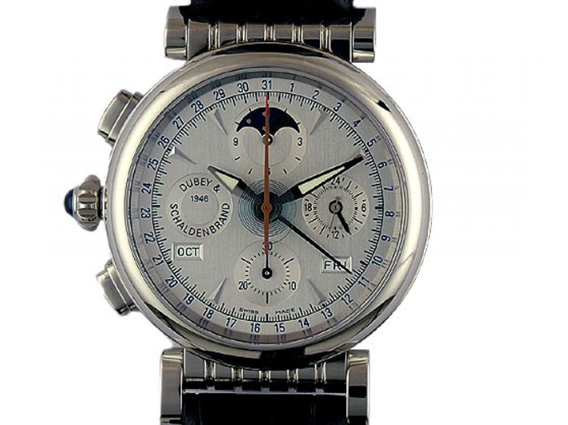 Dubey & Schaldenbrand Spiral VIP Chronograph Armband Leder 40mm N E U
