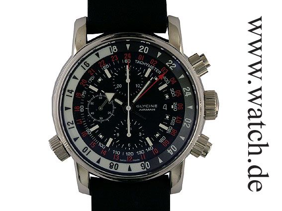 Glycine Airman 08 World Timer Chrono Automatic Limitiert 46mm Neu