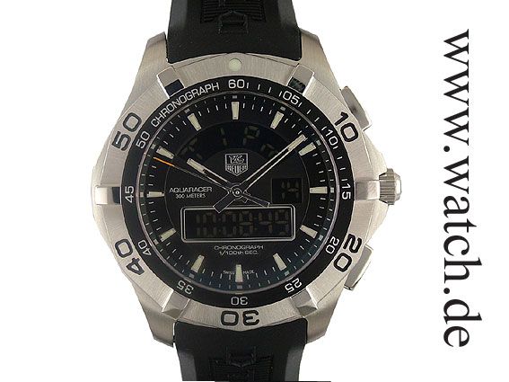 Tag Heuer Aquaracer 1 100 Sec. Chronograph Chronotimer Stahl Quarz 43mm UVP 2.000 Ungetragen Archive germany Watch