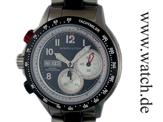 Hamilton Khaki Tachymiler Day Date Automatik Chronograph 44mm UVP 995.- UNGETRAGEN