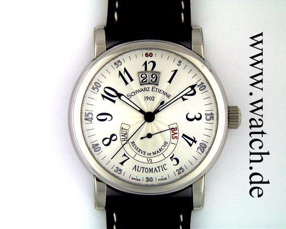 Schwarz Etienne Gangreserve Großdatum 42mm UVP 4275.- N E U