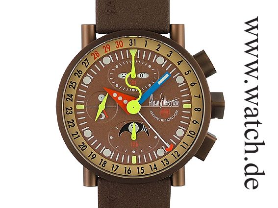 Alain Silberstein Krono Bauhaus 2 Bronze Limitiert 40mm Neu