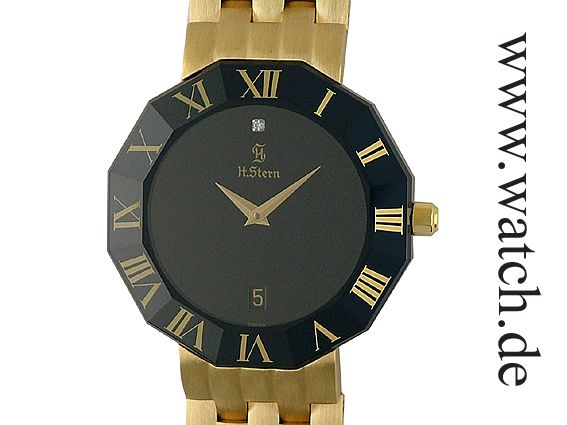 H. Stern IQ Manaus Sapphire Watch Gelbgold 34 mm, wie NEU