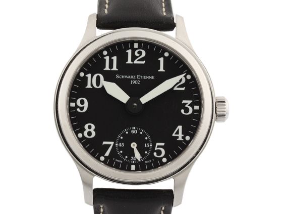 Schwarz Etienne Flight Controller Handaufzug 42mm UVP 2841.- UNGETRAGEN