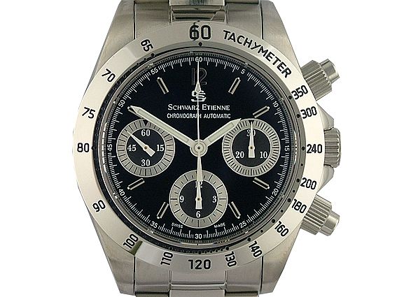 Schwarz Etienne Chronograph Tricompax 40mm UVP 1980.- N E U