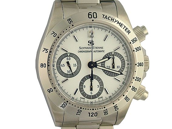 Schwarz Etienne Chronograph Tricompax 40mm UVP 1980.- N E U