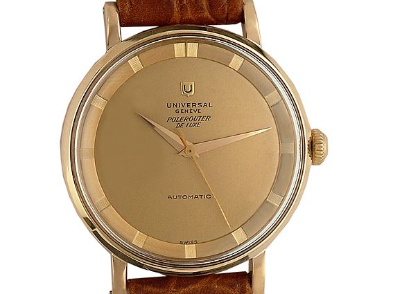 Universal Geneve Polerouter de Luxe Pendel Automatik Vintage Roségold 35mm