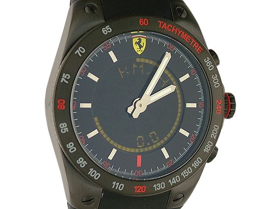 Ferrari O R I G I N A L Lap Time Multifunktion Chronograph Kautschuk 44mm UVP 435,- Neu