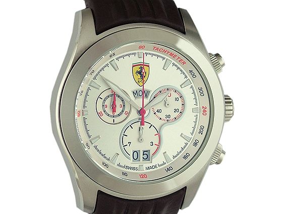 Ferrari O R I G I N A L Paddock Chronograph Großdatum 42mm UVP 435.- N E U