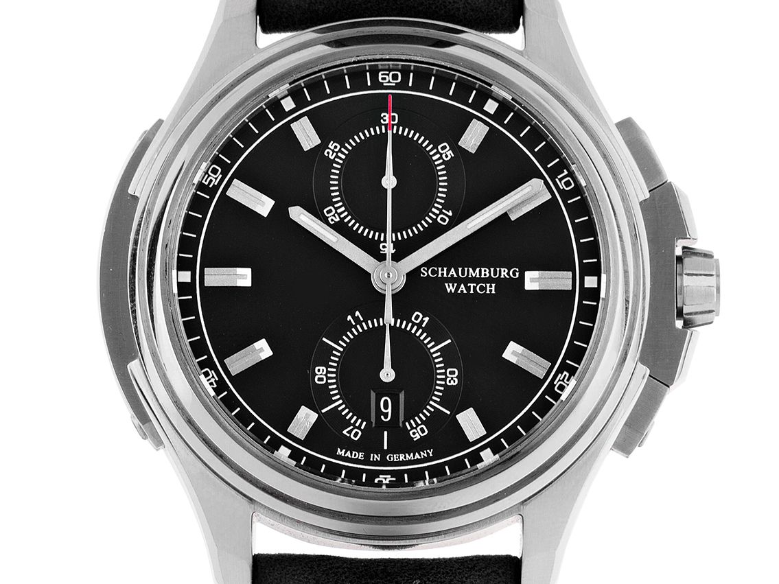 Schaumburg Watch Urbanic Stahl Automatik Chronograph Armband Leder 45mm Box&Pap. Full Set Neu mit Zertifikat über 1.950,-€ 
