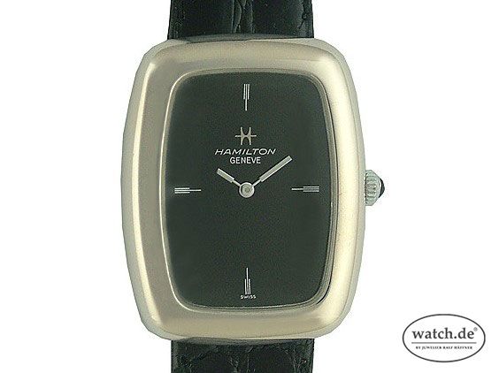 Hamilton Edelstahl Vergoldet Handaufzug 38x29mm Vintage Bj.1970 mit Zertifikat über 1.200,-€
